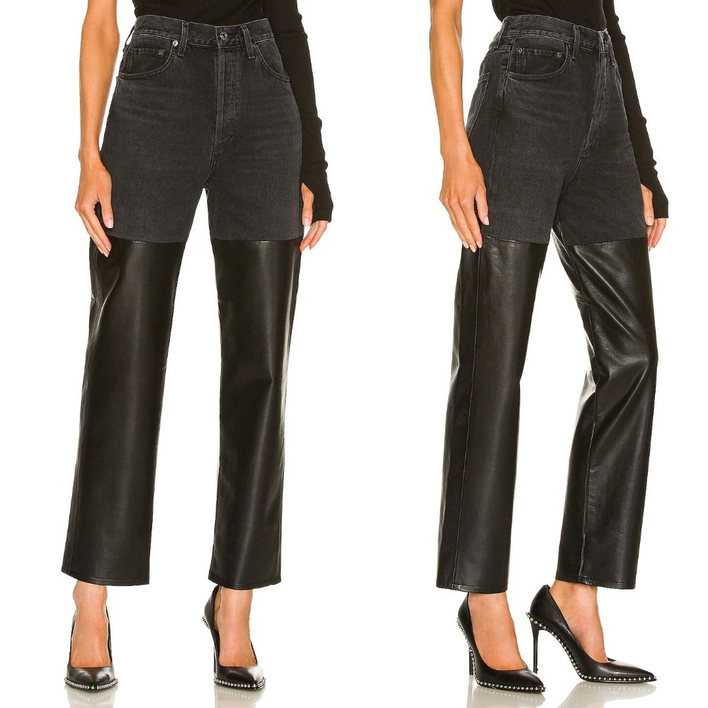 AGOLDE Black Pieced 90's Pinch Waist‎ Jeans Howl Detox